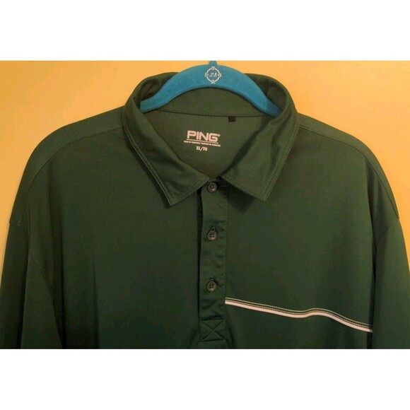 Ping Collection SensorCool Logo Shorts Sleeve Green Polo Shirt Men's Size XL - Picture 4 of 7